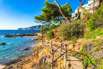 Pathway along the seaside on Majorca island, Spain, Mediterranean Sea von Alex Winter