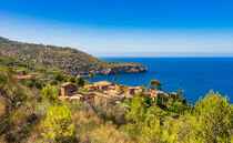 Majorca, view of small village at the coast of Deia, Spain, Mediterranean Sea von Alex Winter