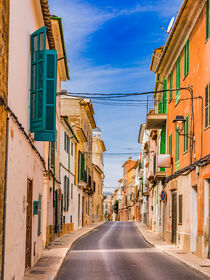 Street in the mediterranean town of Andratx, Majorca, Spain by Alex Winter