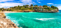 Island scenery, bay beach of Cala Anguila, Mallorca, Spain von Alex Winter