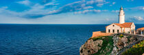 Lighthouse sea landscape panorama on Majorca island, Spain, Mediterranean Sea by Alex Winter