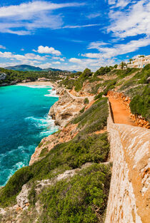 Beach of Cala s'estany d'en mas, Cala Romantica on Majorca, Spain, Balearic islands von Alex Winter