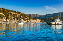 Harbour of Port de Soller at the coast on Majorca island, Spain by Alex Winter