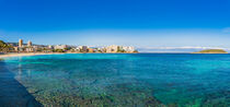 Panorama view of coastline beach in Magaluf, Majorca, Spain by Alex Winter