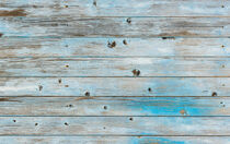 Blue gray wooden planks background texture von Alex Winter