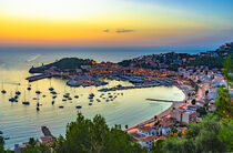 Idyllic sunset at Port de Soller on Majorca, Balearic Islands by Alex Winter