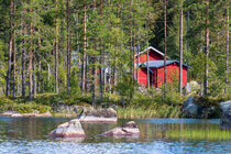 Holidays near by a swedish lake on a summerday