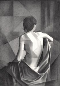 Study after Eugène Durieu’s Seated Female Nude – 20-08-21 von Corne Akkers