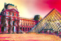 Louvre mit Glaspyramide von matthias-edition
