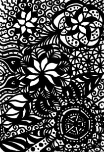 Black and White Mozaic von Anna Calloch