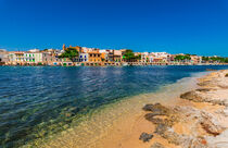 Porto Colom harbour village with colorful houses on Majorca, Spain, Balearic Islands von Alex Winter