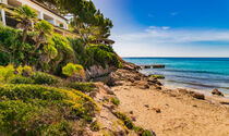 Canyamel sand beach, coastline Mallorca island, Spain, Mediterranean Sea by Alex Winter