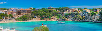 Panorama of beach and coast in Porto Cristo on Majorca, Spain by Alex Winter