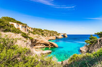 Majorca island, beautiful coastline of Santanyi, Spain, Mediterranean Sea von Alex Winter