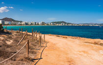 Beach view of tourist resort Cala Millor on Mallorca island, Spain, Mediterranean Sea by Alex Winter