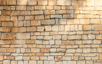 Rustic stone wall background texture von Alex Winter