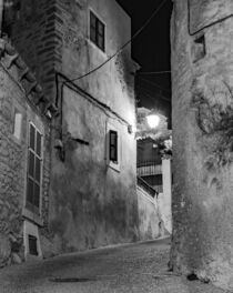 Idyllic view of the old town Capdepera at night on Majorca, Spain by Alex Winter