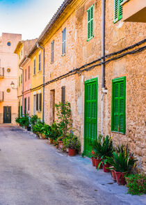 Majorca , street in the historic city center of Alcudia by Alex Winter