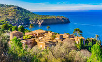 Island scenery of Majorca, with idyllic small village at the coast by Alex Winter