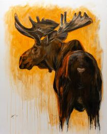 Elch, Elk, Moose - Animalart von Annett Tropschug