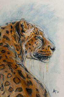 Leopard - Tiermalerei von Annett Tropschug