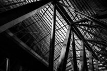 Steel & Glass Architecture Abstract Monochrome von Django Johnson
