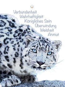 Schneeleopard - Majestätisches Krafttier  von Astrid Ryzek