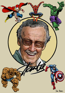 Marvel Legend Stan Lee and Friends - Thor, Hulk, Spider-Man, The Thing and Captain America by Daniel Avenell