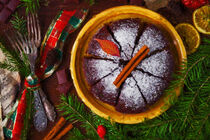 Kuchen zu Weihnachten mit Zimt. Gemalt. by havelmomente