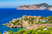 Majorca, view of Costa de la Calma, beautiful coast, Balearic Islands, Spain Mediterranean Sea von Alex Winter