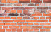 Brown and red brick wall background texture von Alex Winter