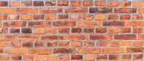 Old red brick wall background texture, panorama von Alex Winter