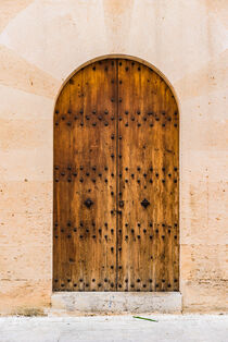 Braune mediterrane alte Tür, Detailaufnahme by Alex Winter