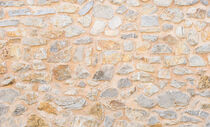 Mediterranean natural stone wall, close-up von Alex Winter