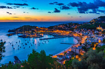 Mallorca, idyllic sunset view of Port de Soller, Balearic Islands, Spain von Alex Winter