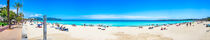 Majorca, sand beach panorama at seaside of Cala Millor, Spain von Alex Winter