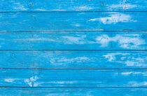  Background texture of old rustic blue wooden planks von Alex Winter