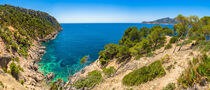 Mallorca, panorama view of coast nature seascape of Sant Elm, Mediterranean Sea by Alex Winter