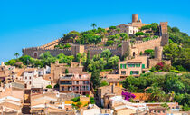 Majorca, view of medieval castle and old town of Capdepera by Alex Winter