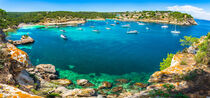 Majorca island, bay Portals Vells beach with luxury boats, Spain, Mediterranean Sea by Alex Winter