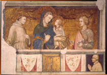 Virgin and Child with St. Francis and St. John the Evangelist  von Pietro Lorenzetti