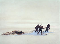 Sledge Hauling on the Great Ice Barrier by Edward Adrian Wilson
