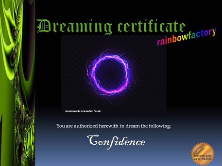 Dreaming-certificate-confidence