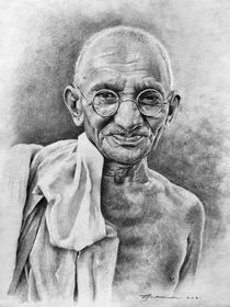 Portrait of Gandhi von frank-gotama