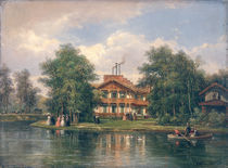 The Chalet with the Yellow Door in the Bois de Vincennes by Pierre Justin Ouvrie