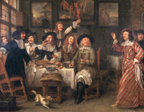 The Artists' Meal  by Gonzales Coques