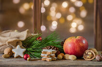 Christmas decoration with apple and santa sack by Alex Winter