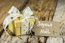 Christmas present with french christmas greetings, Joyeux Noël  von Alex Winter