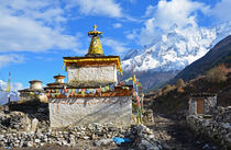 Stupa im Himalayadorf Samagaon auf 3500 m Höhe von Ulrich Senff