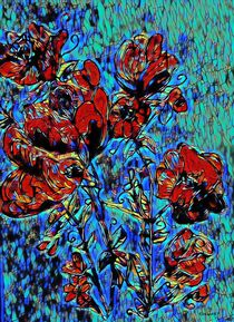 Poppies Stained Glass Effect von eloiseart